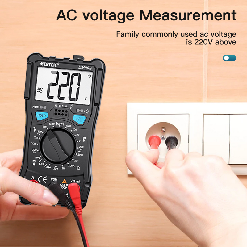 NCV Digital Multimeter 6000 Counts Auto Ranging AC/DC Voltage Meter Flash Back Light Large Screen digital multitester