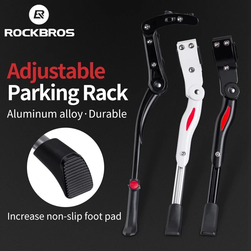 ROCKBROS Bicycle Kickstand Bike Parking Stand Road Bike MTB Racks Side Kick Stand Foot Adjustable 36-40.5cm Bike Holder Footrest