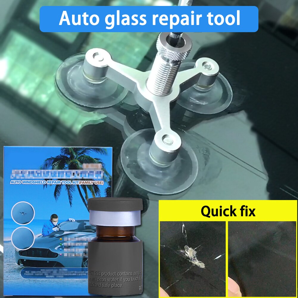 Aluminum Alloy Car Windshield Glass Crack Chip Windscreen Repair DIY Tools Kit