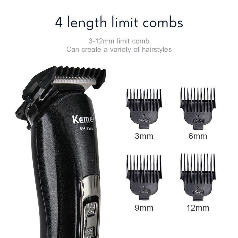 Kemei Hair Clipper Display Men's Grooming Low Noise Clipper Titanium Ceramic Blade Adult Razor Rechargeable Use F30