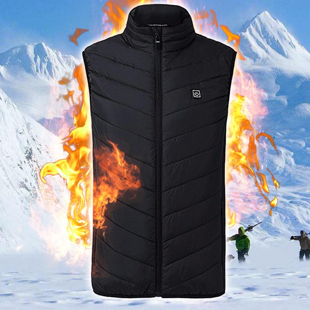 Gilet chauffant extérieur électrique gilet chauffant USB hiver thermique vêtements plume offre spéciale Camping randonnée ski veste chauffante