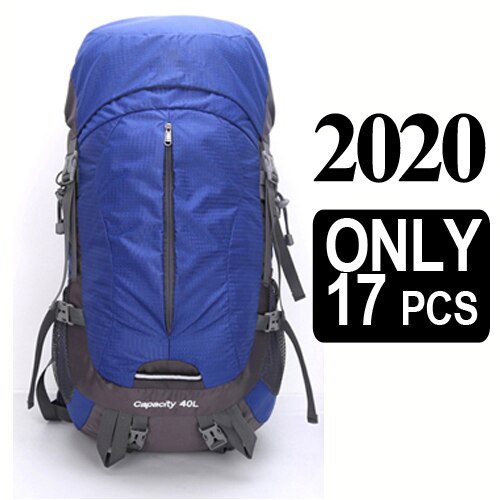 Backpack 40L Internal Frame Ultralight Waterproof Outdoor Mountaineering Hiking Traveling Climbing Camping with Rain Cover: 2020 blue2 only 17