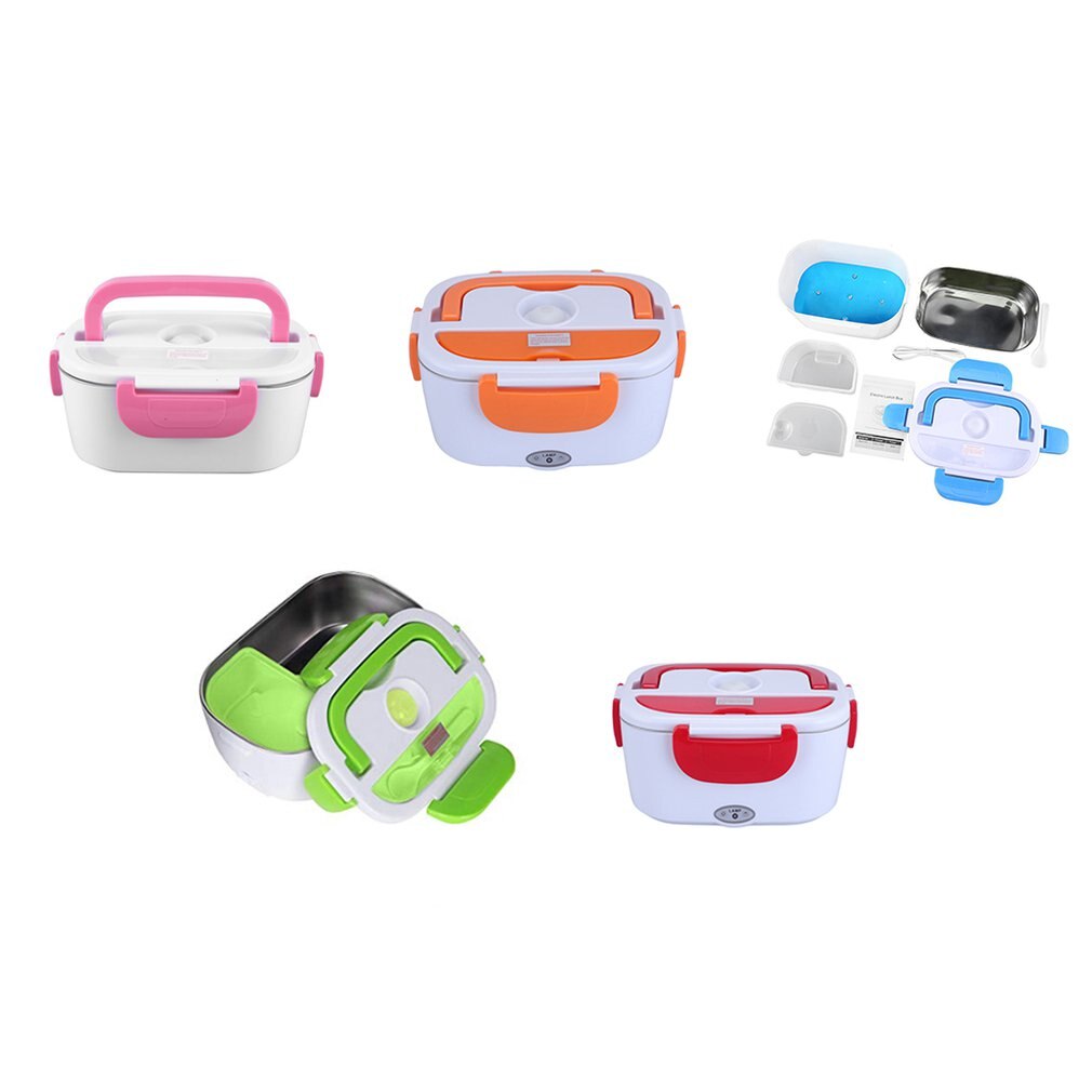 Double layer Heated Lunch Box Portable Electric Heating Food Warmer Electric Lunch Box 1 Food Storage Box for Kitchen Tool