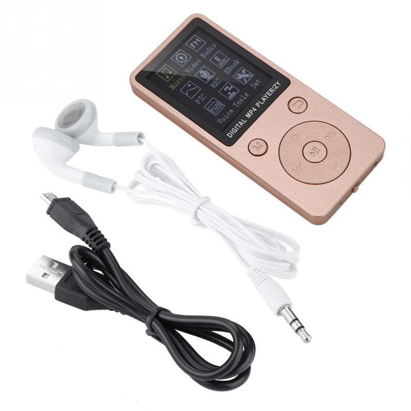VBESTLIFE-reproductor de música MP4 con pantalla portátil, compatible con tarjeta TF de 32GB y auriculares, reproductores de música MP4 con Larga modo de reposo de tiempo: Rosa