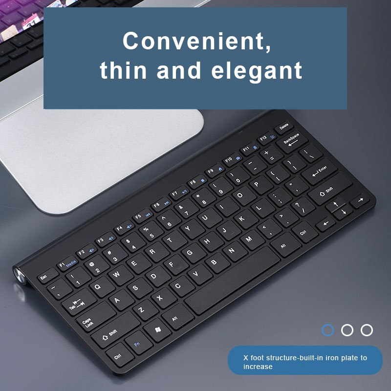 Ensemble Mini-souris optique et clavier sans fil étanche 2.4G, Rechargeable, silencieux, pour PC, ordinateur portable et Notebook