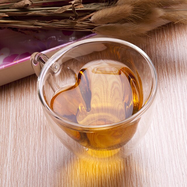 Transparent Glass Coffee Cup Milk Whiskey Tea Beer Double Heat Resistant Cocktail Vodka Wine Mug Drinkware Tumbler Cups: 180ml C