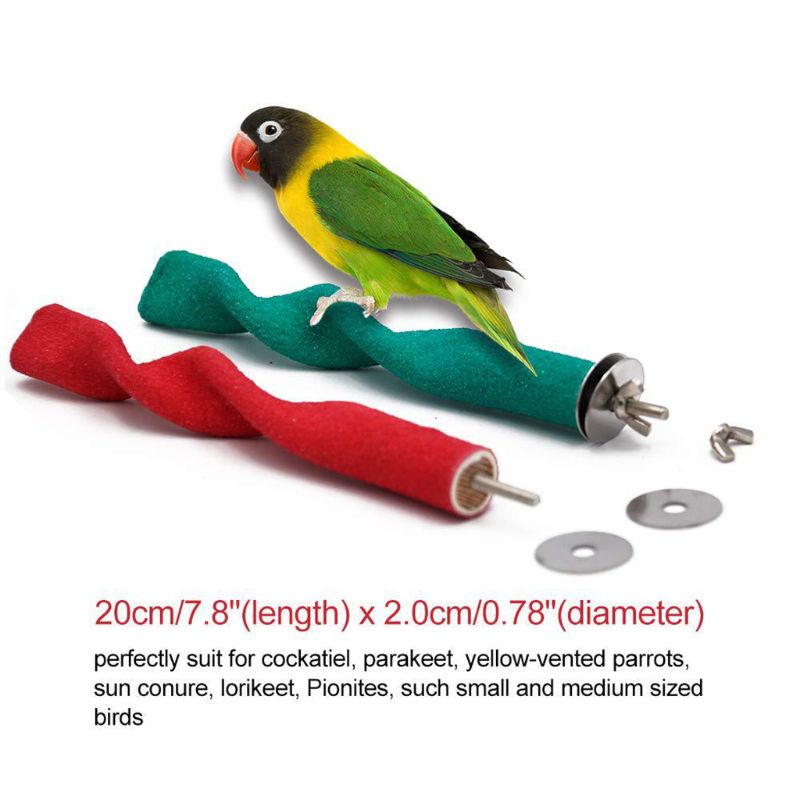 Animal de compagnie en bois oiseau perche Stands oiseau morsure ongles bec meulage bâton perroquet Cage griffe pied meulage formation mâcher jouets