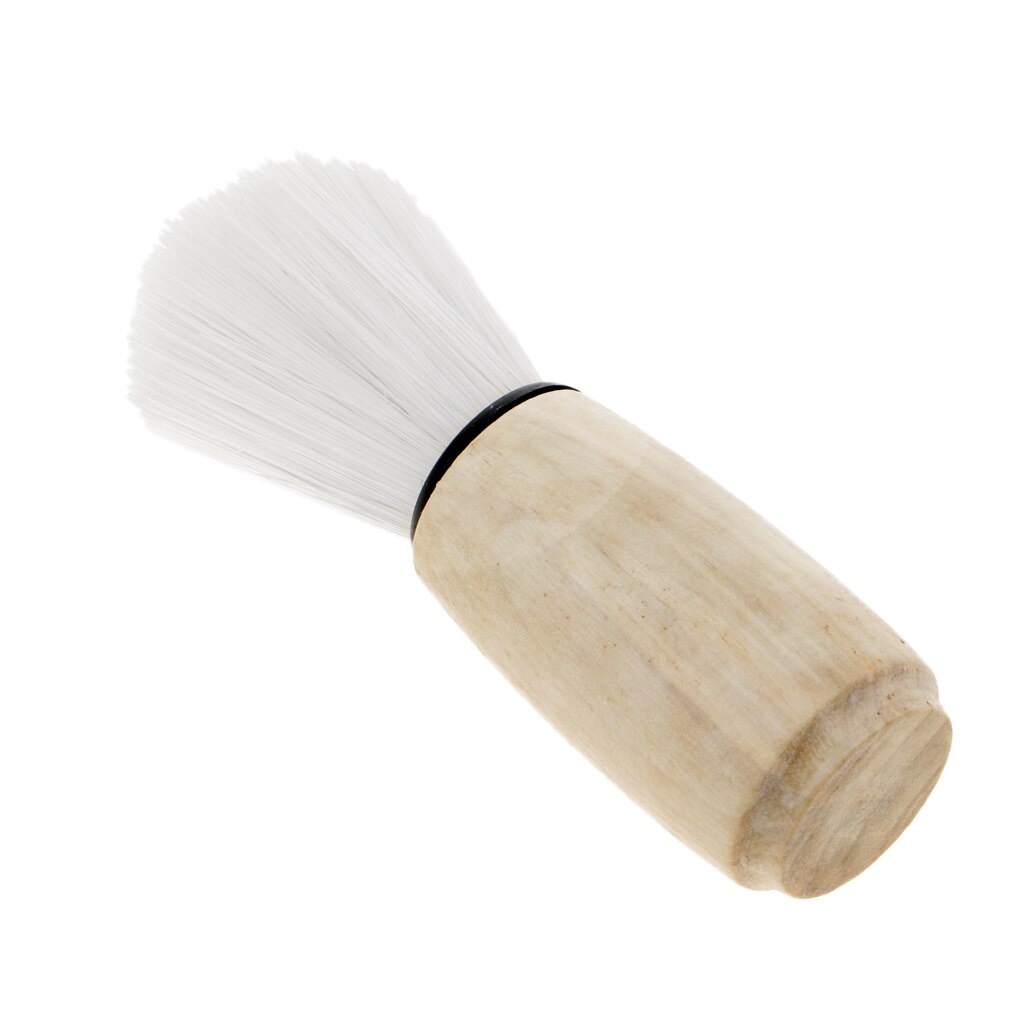 Wooden Handle Bristle Hair Shaving Brush | Salon Hair Cutting Neck Duster Brush