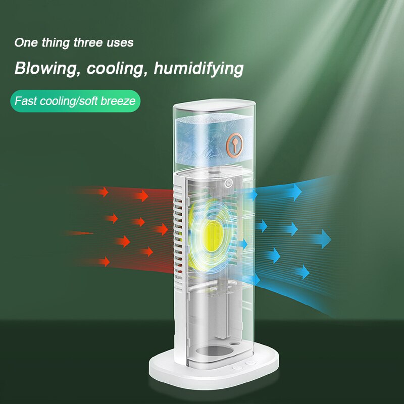 Portable Air Cooler Desktop Super Quiet Mini Air Conditioner Ice Air Cooler Fan for Home Office Room LB88