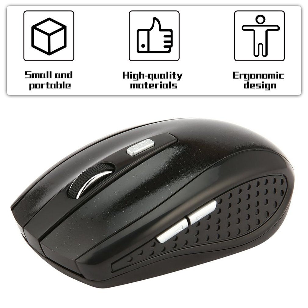 2.4Ghz Wireless Mouse 1600Dpi Portable Intelligent Gaming Mouse Optical Rolling Gamer Mice USB Receiver For PC Laptop Computer