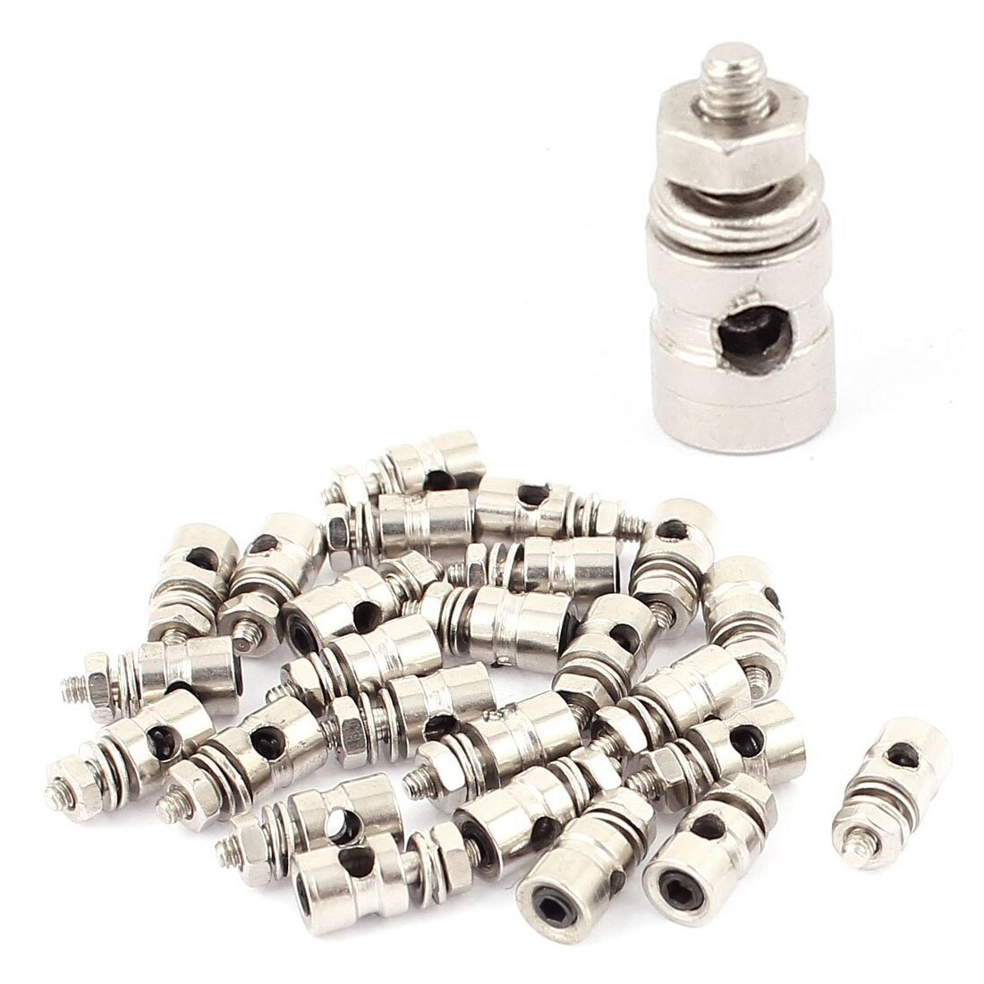 AUTO -25PCS Adjustable Pushrod Connector 2.1 x 1.8mm Linkage Stoppers