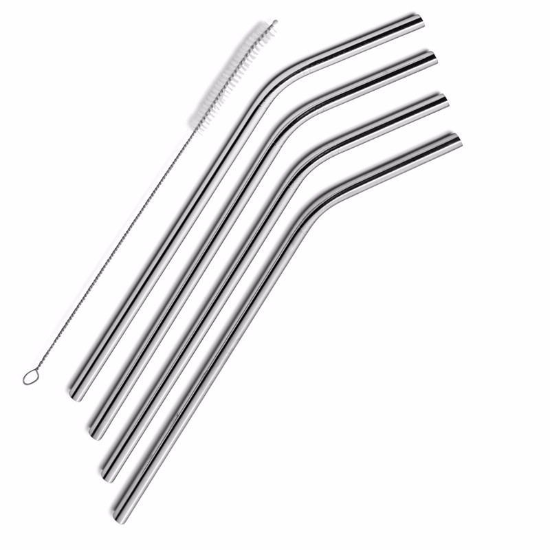 Pajita de acero inoxidable reutilizable, pajitas rectas y curvas, de más tamaño, 30oz y 20oz