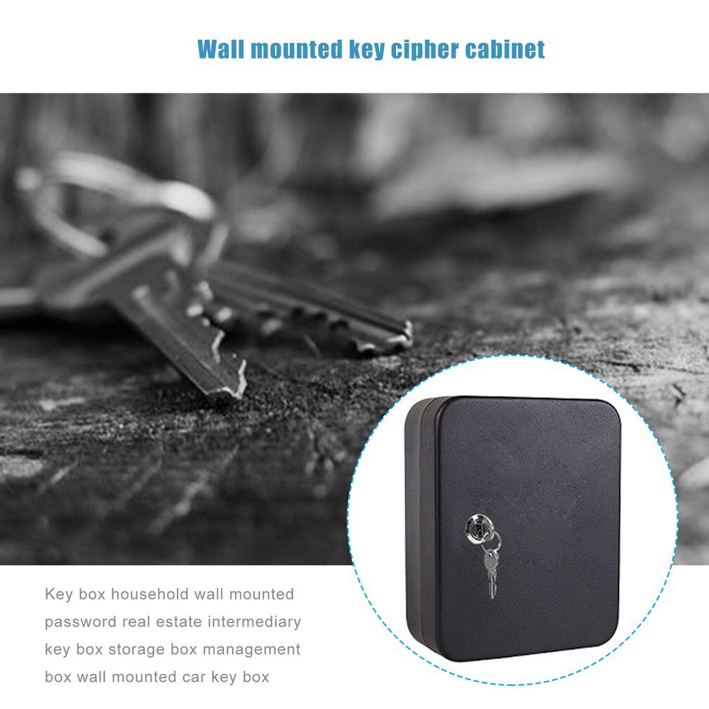 Key Box Household Wall-Mounted Password Key Cabinet Storage Box Management Box Wall-Mounted Car Key Box