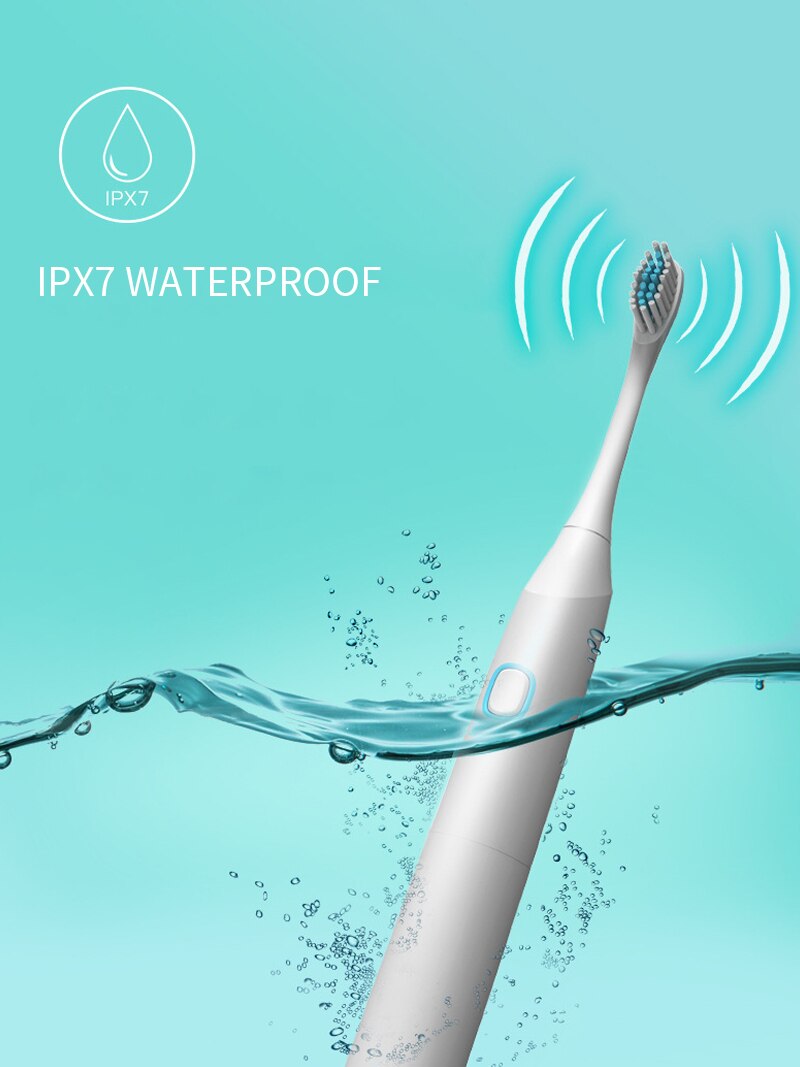 Aokitec Electric Sonic Toothbrush 50% OFF Replacement Heads Battery Automatic Waterproof Tooth Brush Deep Cleaning Oral Hygiene