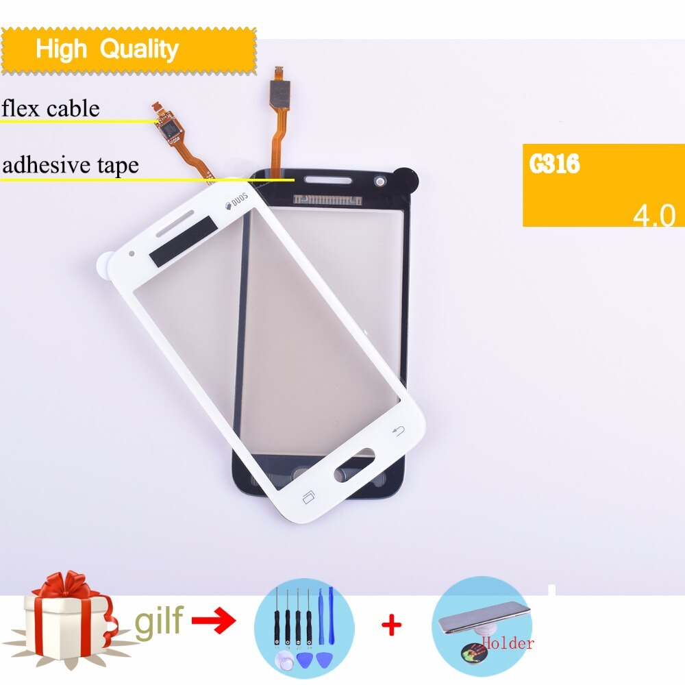Pantalla táctil G316 para Samsung Galaxy Ace 4 Neo G316 G316M G316H, digitalizador, Panel de cristal con Sensor, negro y blanco
