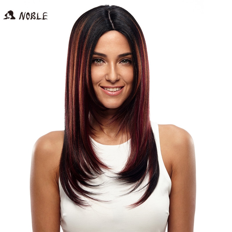 Edle Haar Gerade Keine Spitze Perücken 24 Zoll Lange Synthetische Perücken Für Schwarze Frauen Blau Silber 2 Farben Wahl Freies