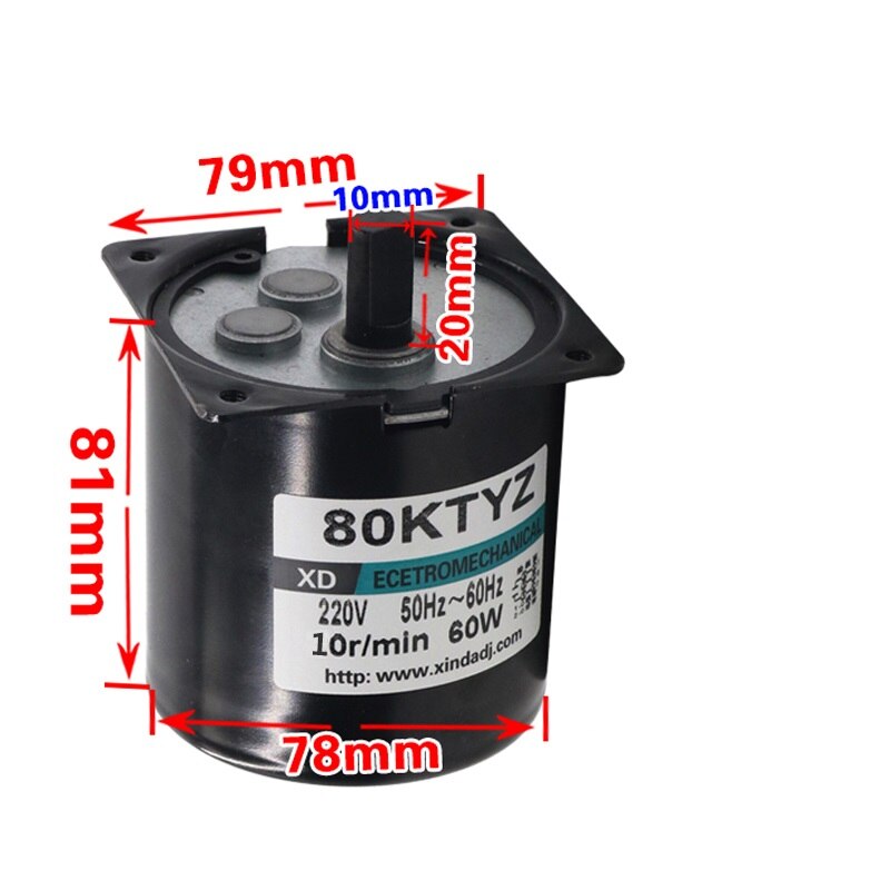80KTYZ AC motor 220V Motor Micro Slow Speed Machine 60W Permanent Magnet Synchronous Motor Small Motor Adjustable Direction