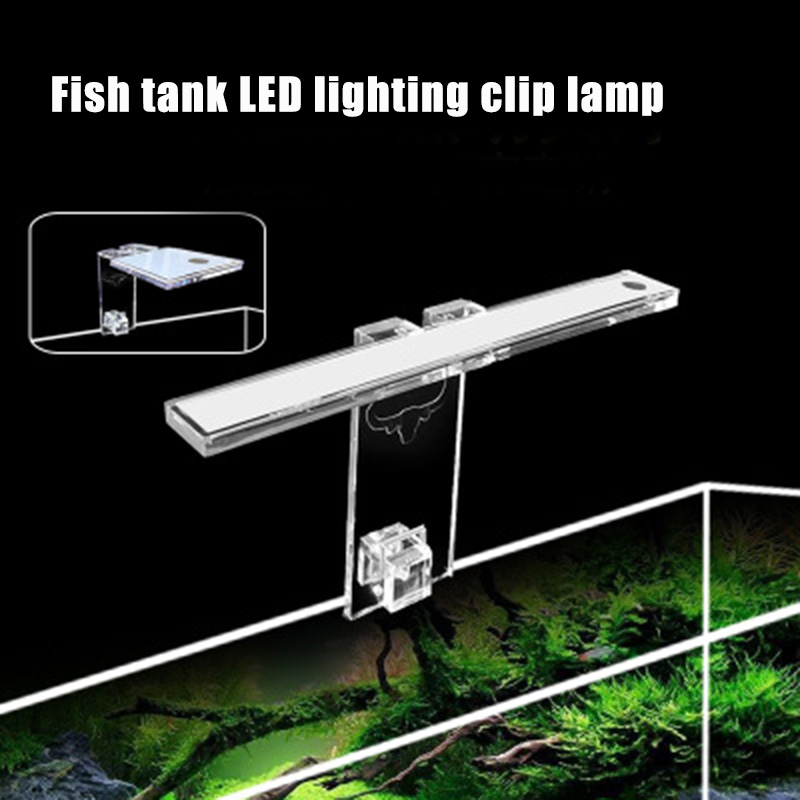 LED-Aquarium-Aquarium-Licht, ultradünn, Wasserpflanzen, Landschaft, Acryl-Lampe für Aquarien mit kleinen bis mittleren Größen
