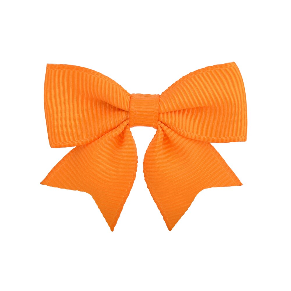 1 Piece Solid Grosgrain Ribbon Bows Hairpin Girl's Hair Bows Boutique Hair Clip Handmade Bowknot Clip For Kids Hair Accessories: 9