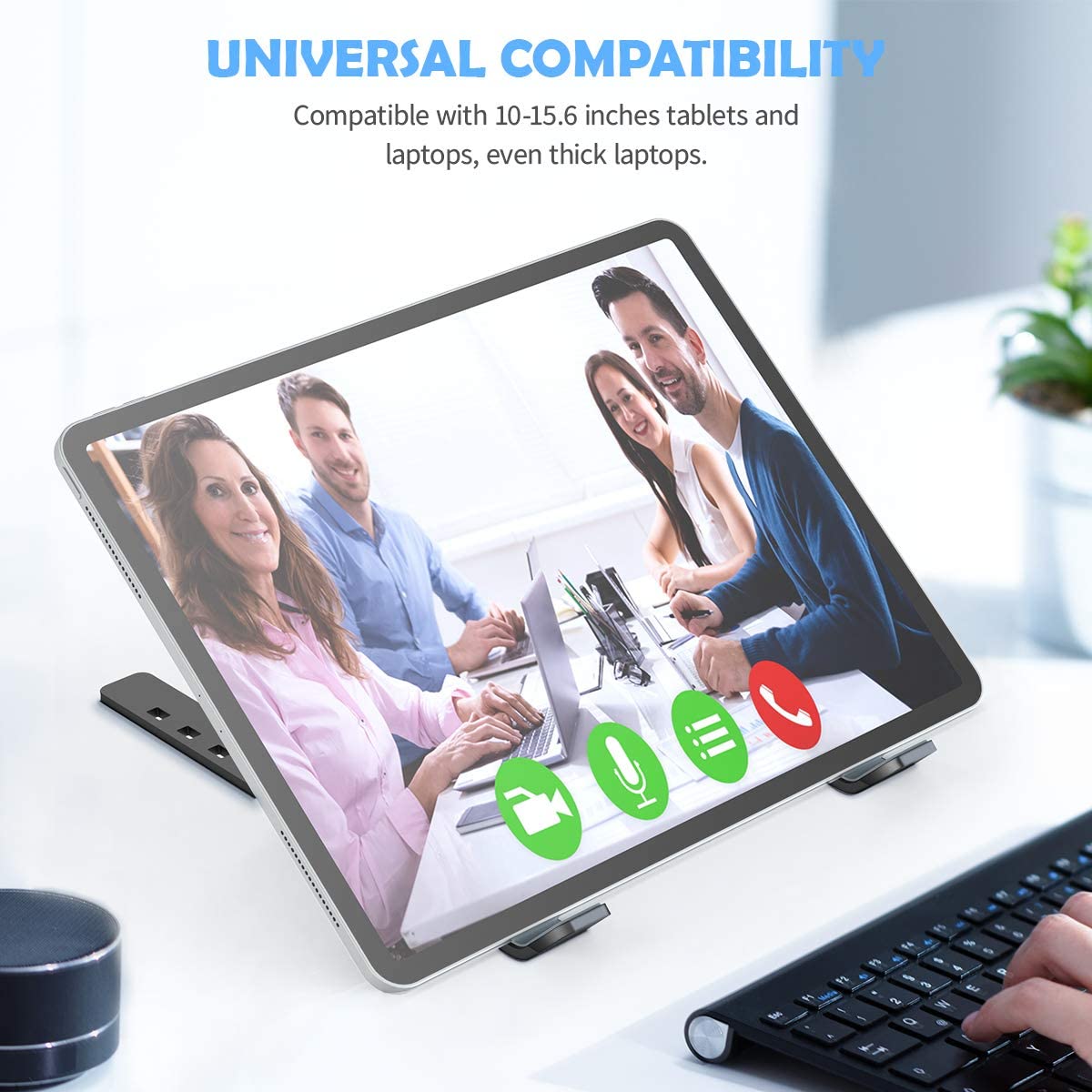 Foldable Laptop Tablet Stand Universal Lightweight Adjustable Aluminum Laptop Computer Stand Support For ALL 10”-15.6” Devices
