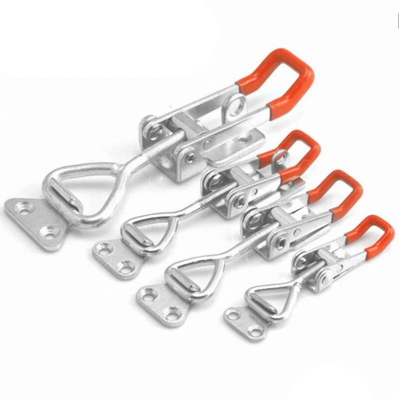198Lbs 90kg Anti-Slip Push Pull Toggle Clamp Tools / Quick Release Clamp Adjustable Toolbox Case Metal Toggle Latch Catch Clasp
