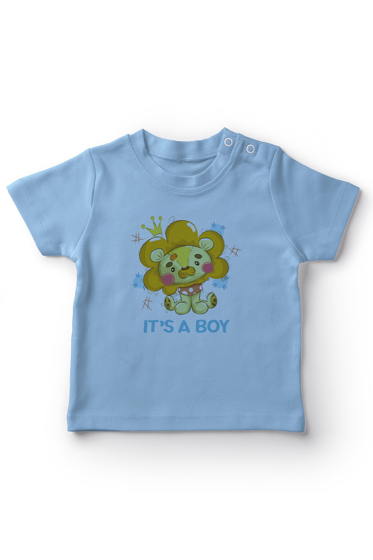 Angemiel jouet bébé Lion tee shirt bébé garçon bleu