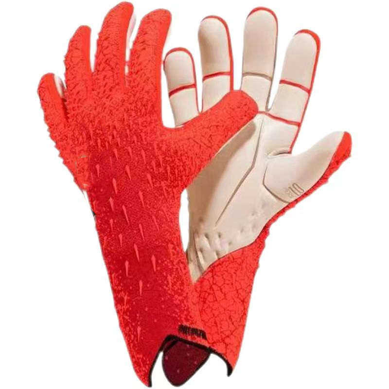 FußBall Neue Jugend Erwachsene Torwarthandschuhe Latex Verschleißfeste und rutschfeste Torwarthandschuhe für Wettkampftraining: M/L / Grün