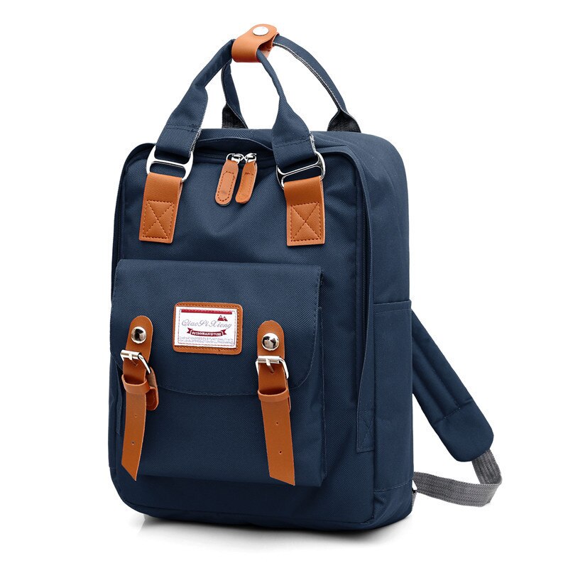 USB Backpack Women Shoulder Bag Female Laptop Backpacks For School Teenagers Girl Preppy Style Student Travel Backpack: Dark Blue