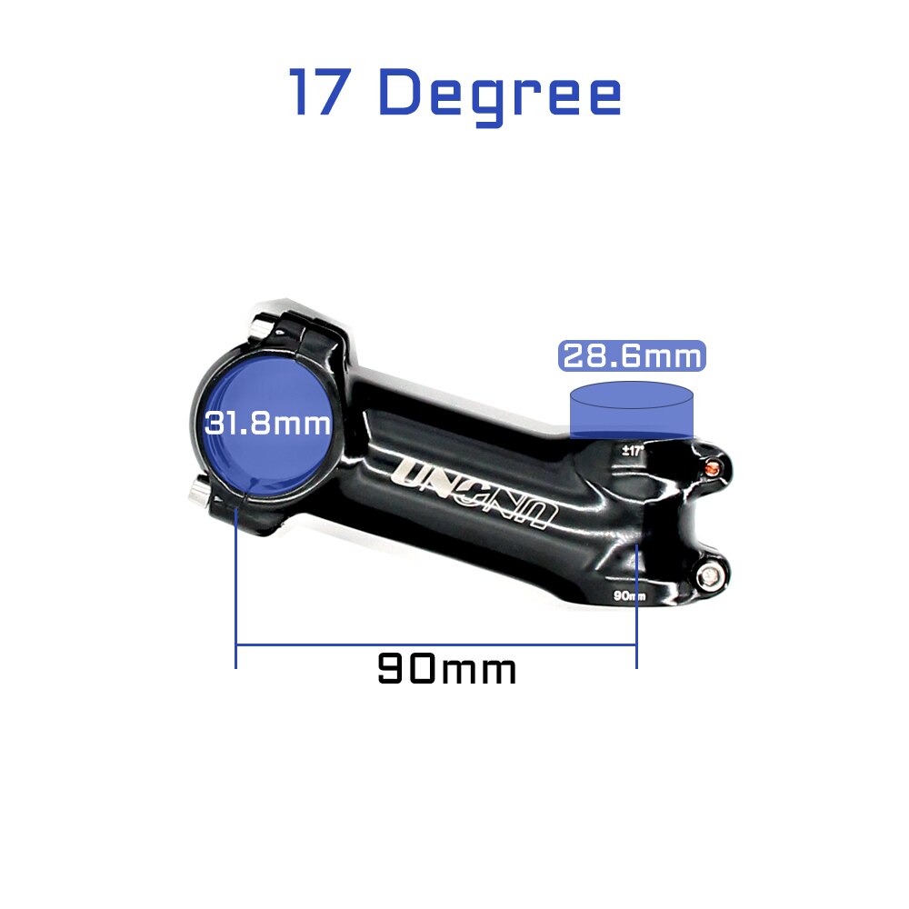 UNO Stem 7 Degree Bicycle Stem Road 17 Degree Ultralight Stem MTB 31.8mm Bicycle Handlebar Stem 35 Degree 60-130mm Kalloy Stem: 90mm 17 degree