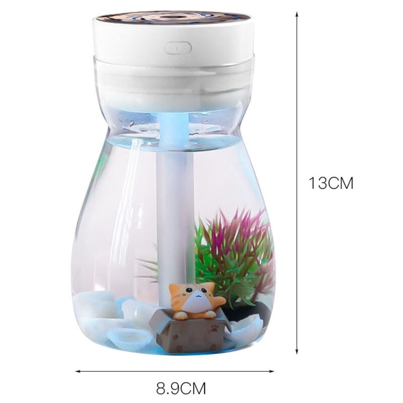 Cute Cool Mist Humidifier Office Bedroom Air Purifier Usb Charging Kawaii Air Humidifier With Led Light Air Moisturizing Bottle