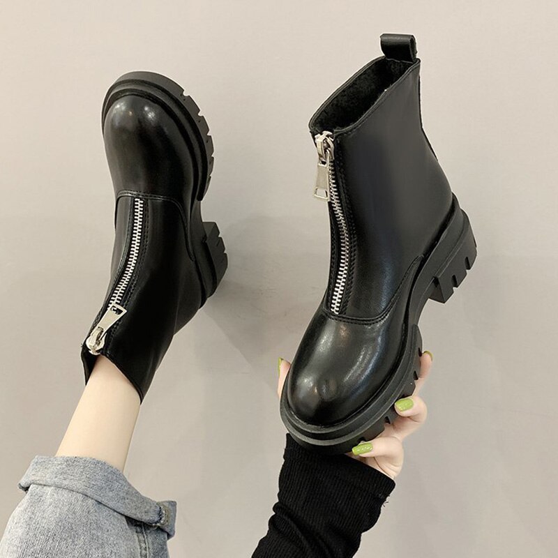 Dame Laarzen Booties Vrouw Lage Hak Vrouwen Rubber Schoenen Regen Luxe Laarzen-Vrouwen Ronde Teen Dames lolita