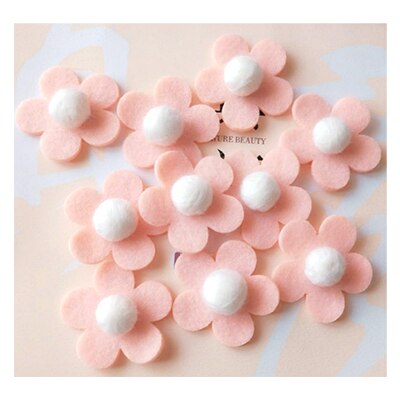 Bloem roze wolvilt vijf-bloemblaadje bloem eeuwige krans boeket handgemaakte diy materiaal platte plum bloem maat: diameter 6 cm: green