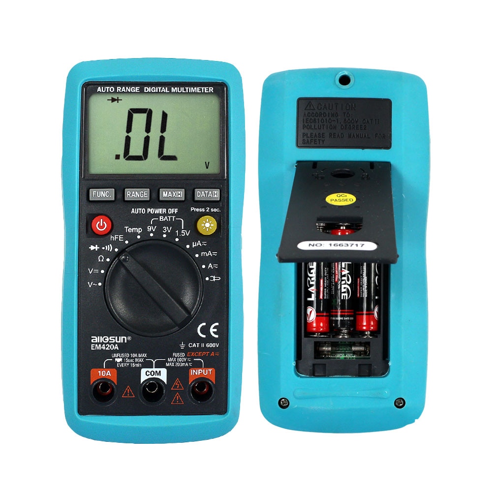 all-sun EM420A EM420B Digital Multimeter AC/DC Voltage&Current Multimeter with Continuity Diode Battery Capacitance Tester
