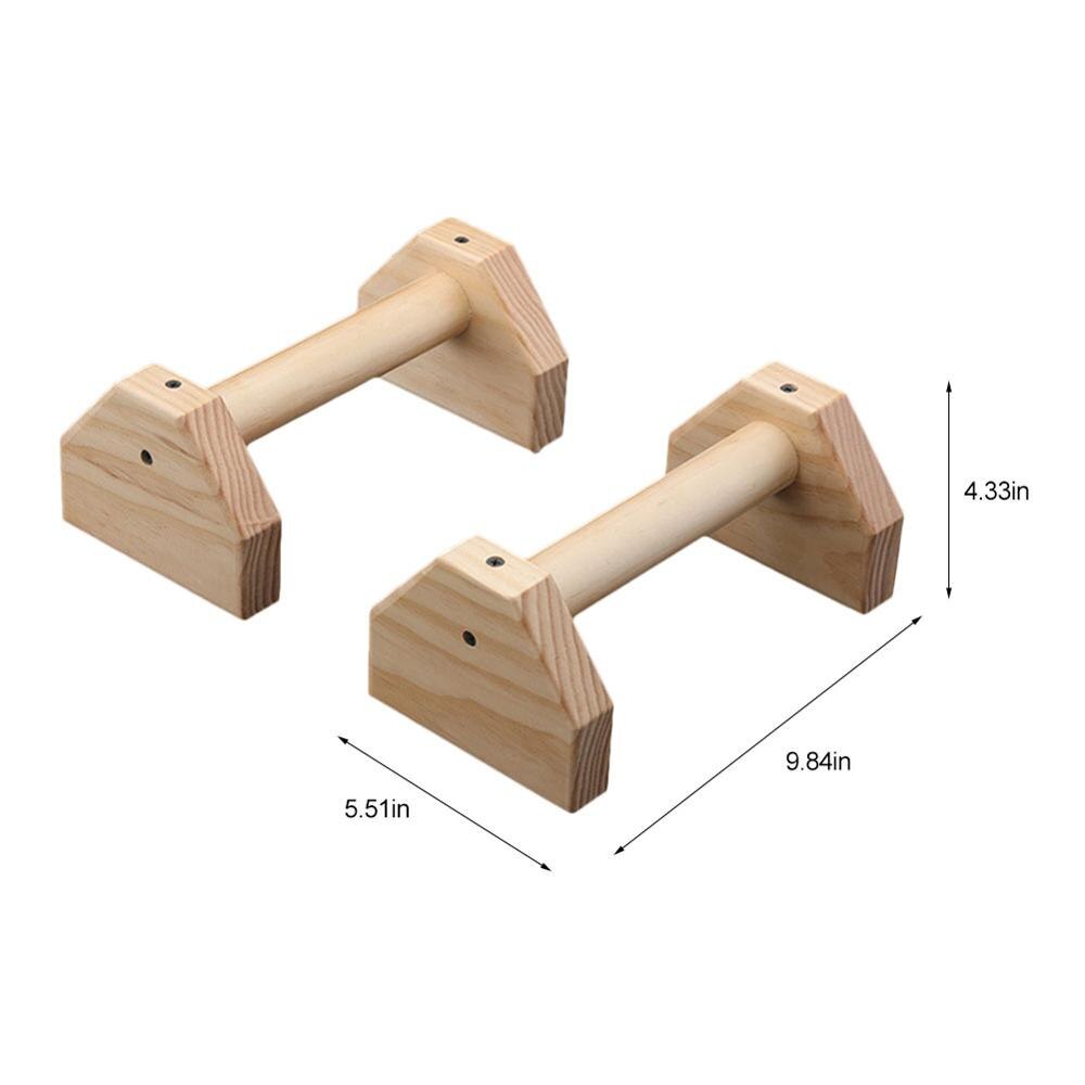 Barres de traction en bois en forme de H, pour gymnastique, avec Double tige parallèle
