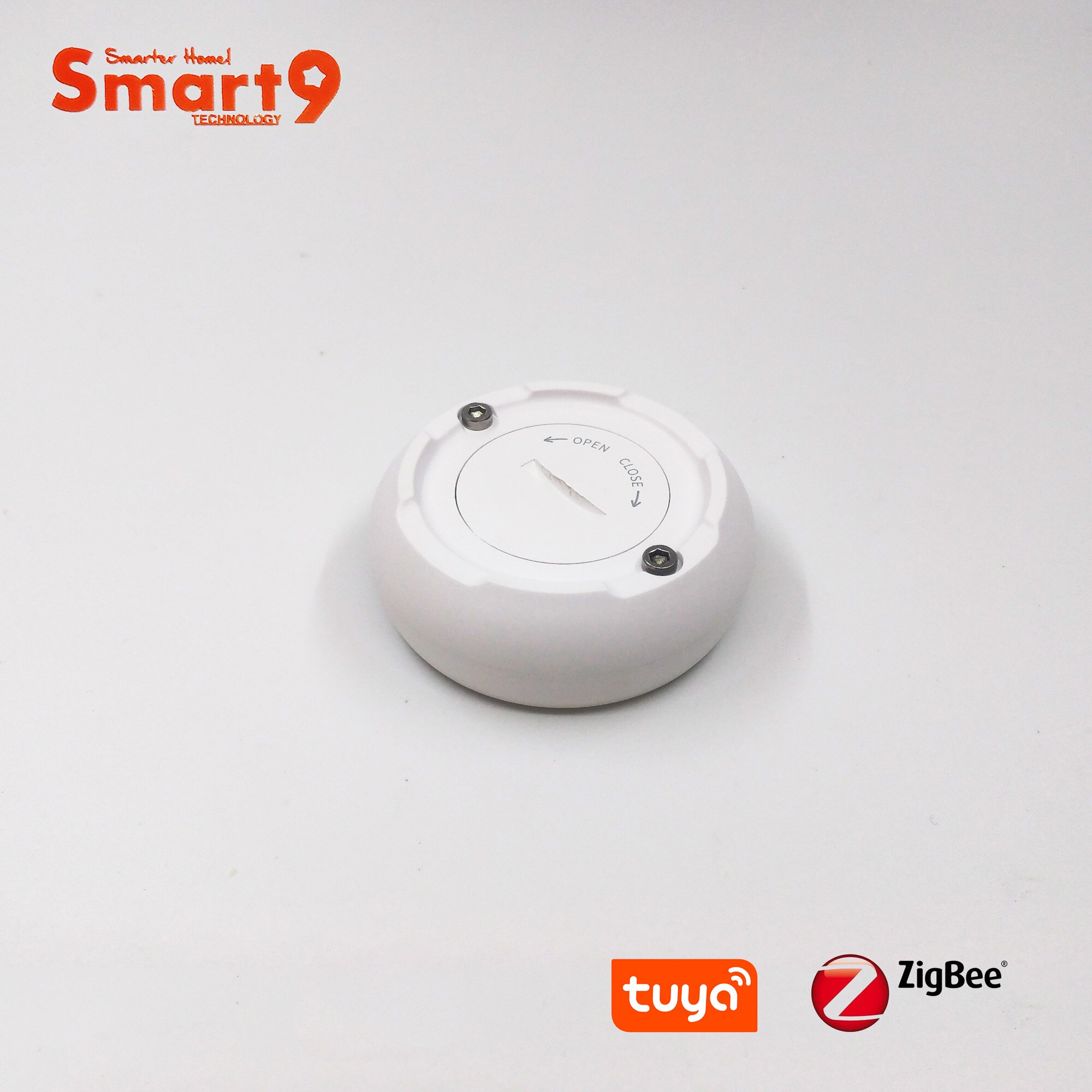 Sensor de agua Smart9 ZigBee que funciona con TuYa ZigBee Hub, alimentado por batería de tamaño Mini con de forma redonda, alimentado por TuYa