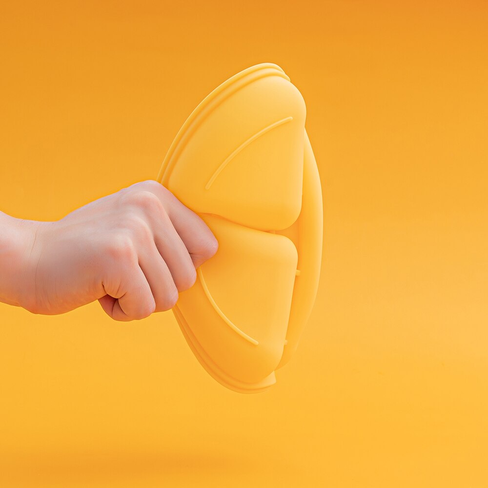 Silikone baby rund middagstallerken børneservice madtallerken foderskål splintfri tallerken