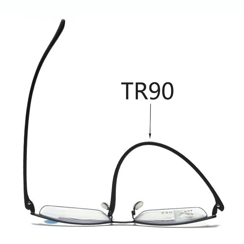 Tr90 ultraligero progresiva gafas de lectura multifocales hombres mujeres Anti azul Ray gafas de presbicia media montura de titanio de aleación de