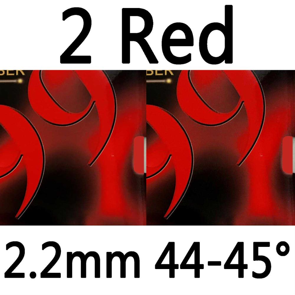 Original 2 stycken 999 999t pips-in bordtennispingisgummi med svamp 2.2mm h44-45: 2 röda