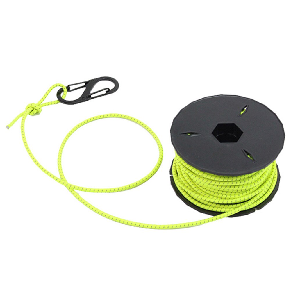 Cuerda para tienda al aire libre, cuerda elástica reflectante para toldo, cuerda para tienda de campaña de 3mm con mosquetón, cuerda elástica para acampar, senderismo, 15m: green