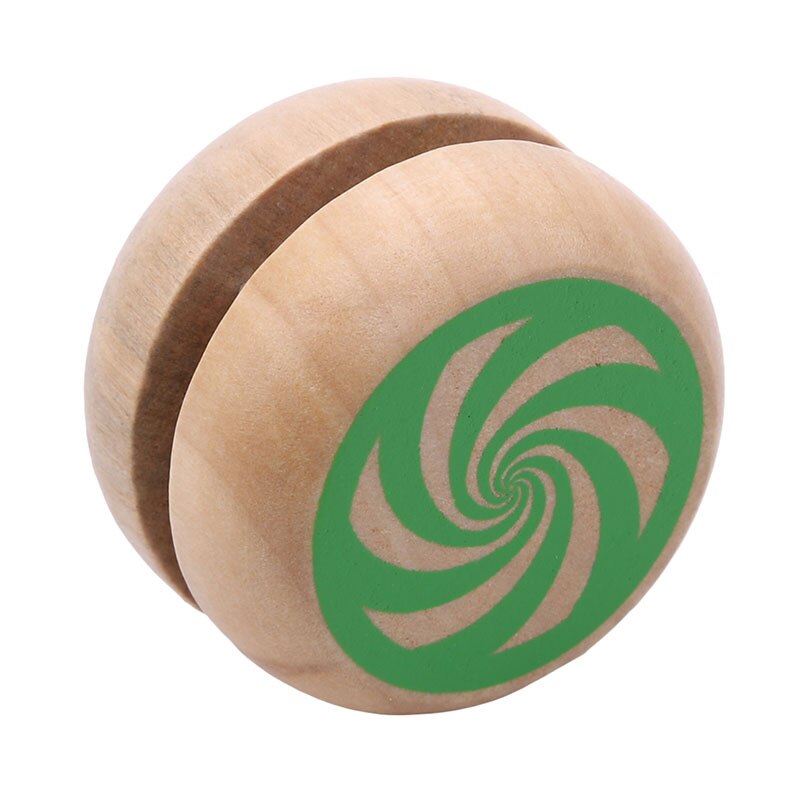Børn tromleformet yoyo legetøj træmateriale yo yo bolde yo-yo legetøj til børn: Grøn