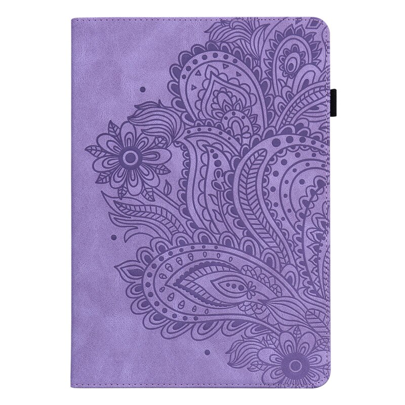 Tablet For Etui Samsung Galaxy Tab S2 9.7 Case Embossed Flower Leather Wallet Cover For Samsung Tab S2 T810 T813 T815 T819 Case: purple