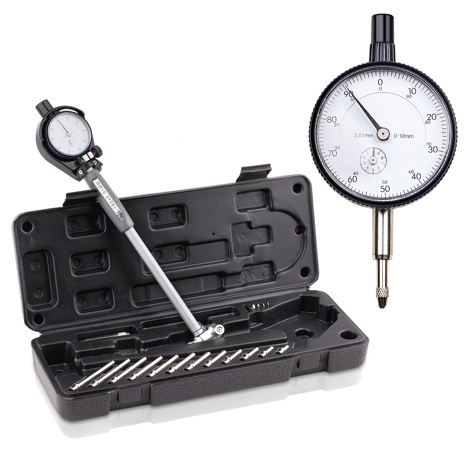 50-160MM 0.01mm Dial Bore Gauge Indicator Diameter Indicators Precision Engine Cylinder Measuring Test Kit Tool Meter