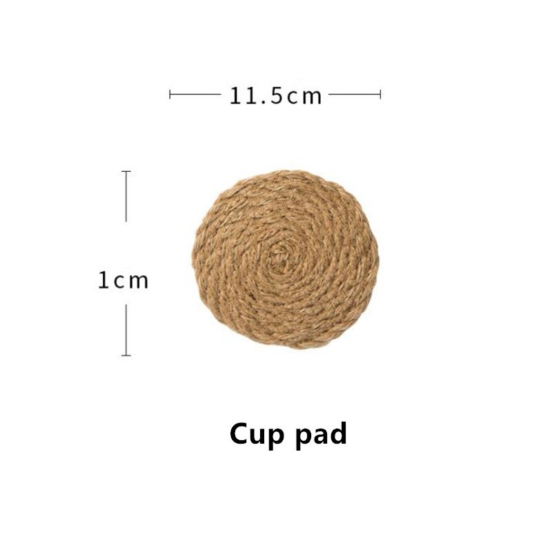 Neue Heiße Rattan Tischsets Stroh Tasse Untersetzer Esstisch matt Wärmedämmung Topf Halfter Weide Trinken Untersetzer Küche Zubehör