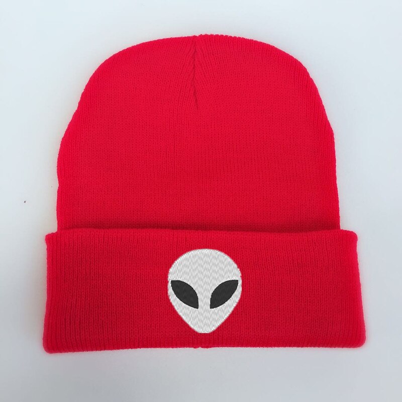 Alien kostuum baby hoed fotografie rekwisiet hoed cartoon pet gopro superheld schedel ufo hoed voor jongens en meisjes winter accessoire: Rood
