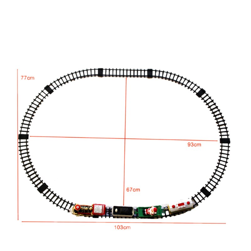 Spielzeug Zug Set mit Lichter und Klänge, Weihnachten Zug Set, runde Form Eisenbahn Tracks für Um die Weihnachten Baum Batterie Oper