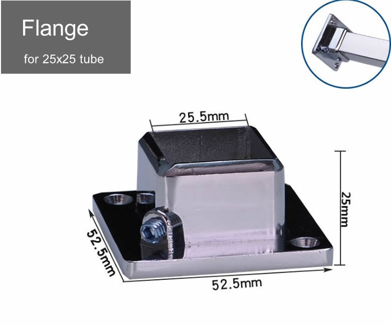 Square tube / pipe connector for 25mmx25mm Stainle... – Grandado