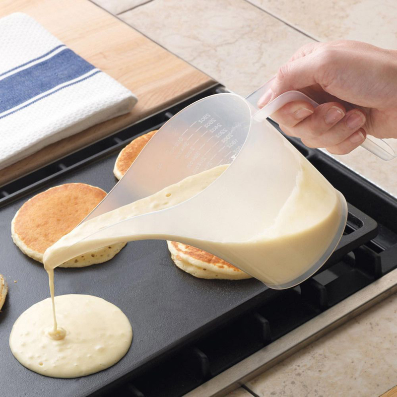 1000ML Tip Mouth Plastic Measuring Jug Cup Kitchen Bakery Graduated Surface Cooking Liquid Measure Container