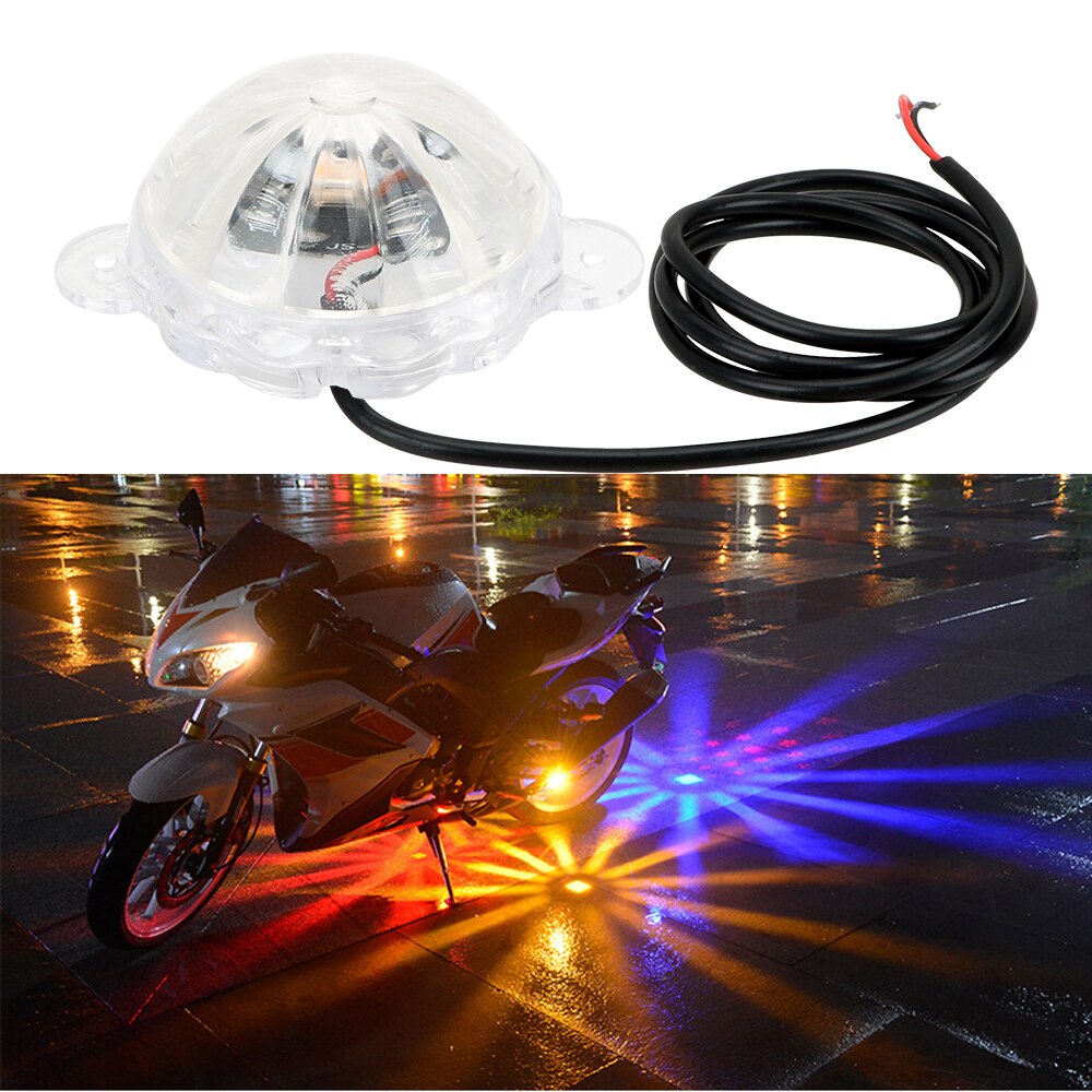 Luz LED para chasis de Moto, lámpara de Ambiente, iluminación de motocicleta, Flash estroboscópico, CC de 12V