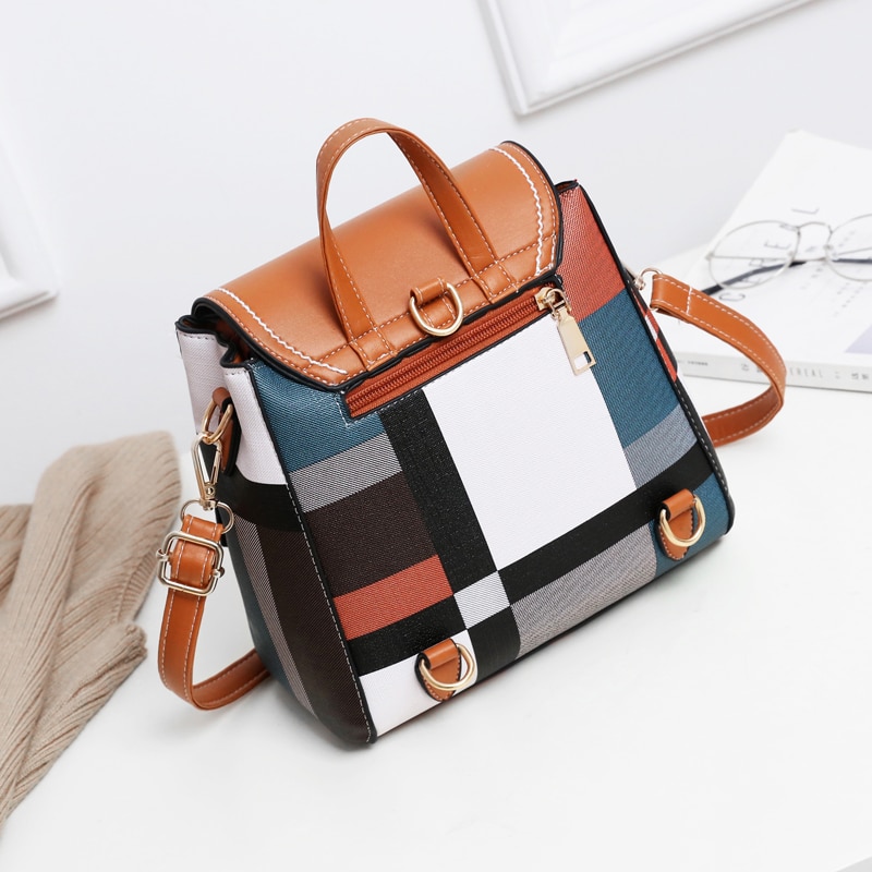 YBYT women leather backpack multi function small school bag female shoulder crossbody bag girls rucksack
