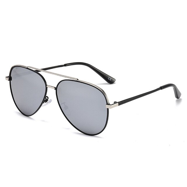 Mannen High-End Gepolariseerde Zonnebril Twin Balken Aviator Zonnebril Bestuurder Rijden Vissen Bril Piloot Zonnebril: Sky Blue